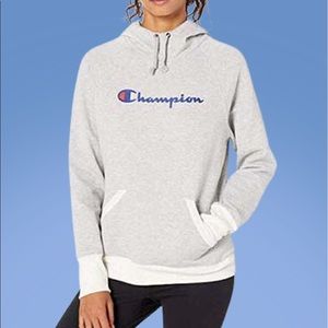 Champion | Logo Grey Pullover Sweatshirt H…